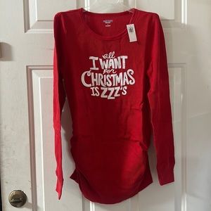 OLD NAVY MATERNITY CHRISTMAS THERMAL: RED: NEW WITH TAGS: SIZE SMALL